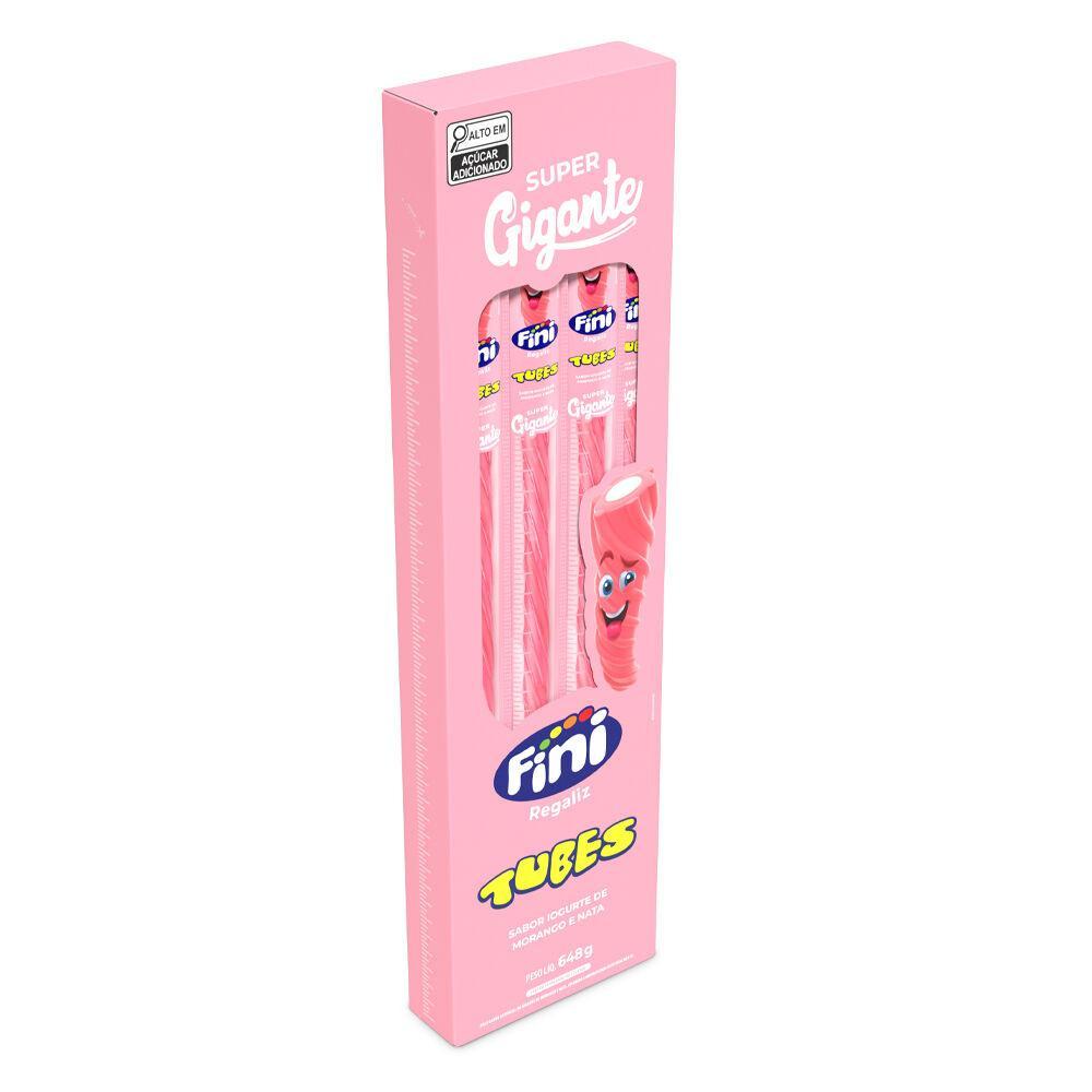 Caixa 24un Fini Tubes Iogurte 27g Super Gigante
