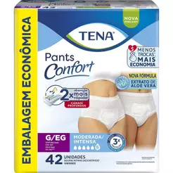 Roupa Íntima Descartável Tena Pants Confort G/EG 42 Unidades