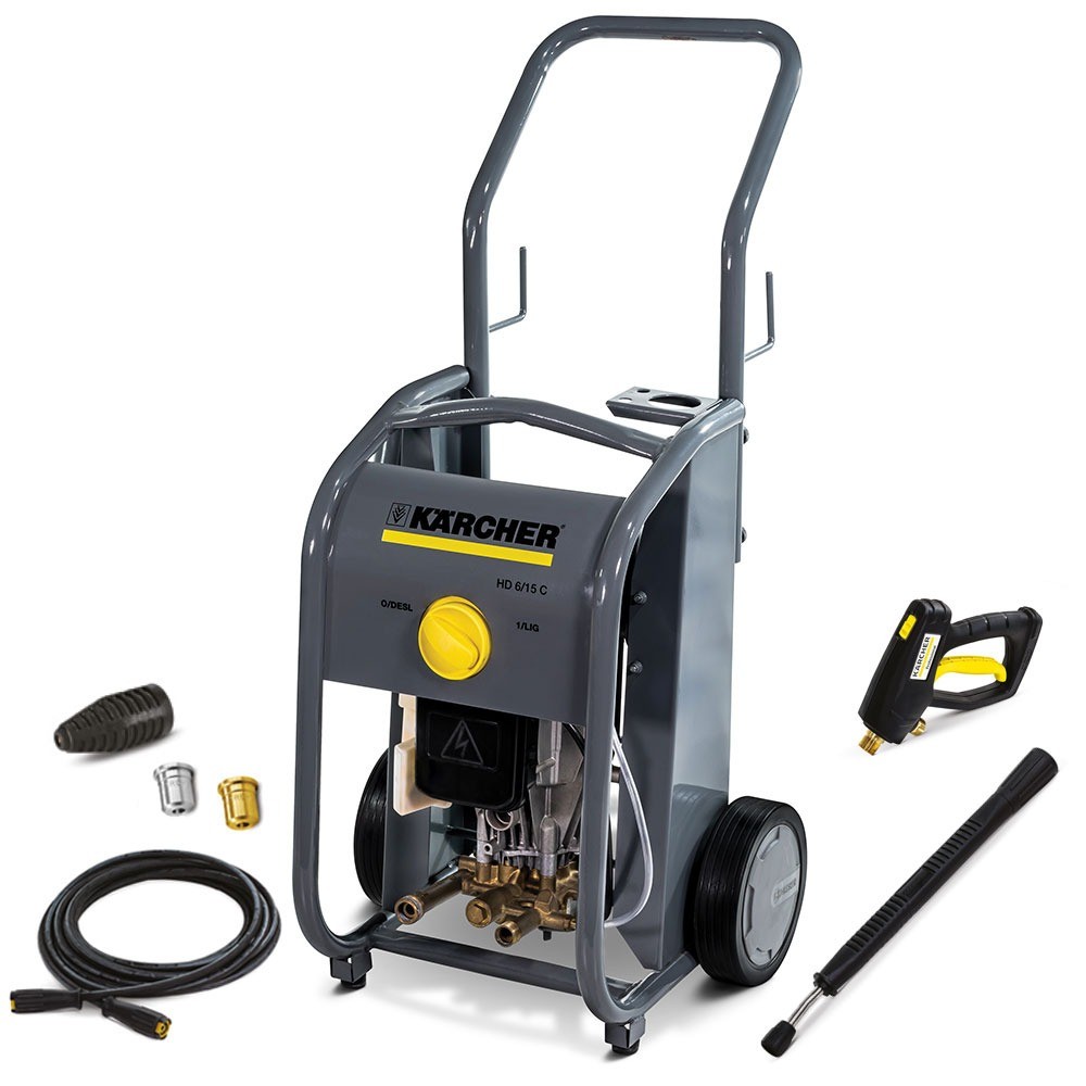 Lavadora de alta pressão 2.175 libras monofásica - HD6/15 CAGE PLUS - Karcher