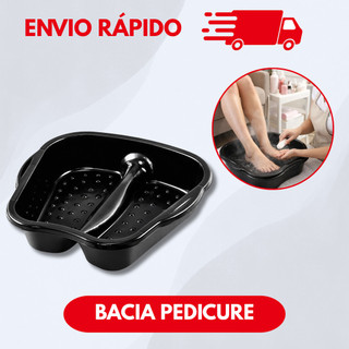 Bacia pedicure preta alta qualidade relaxamento pé massageadora limpeza