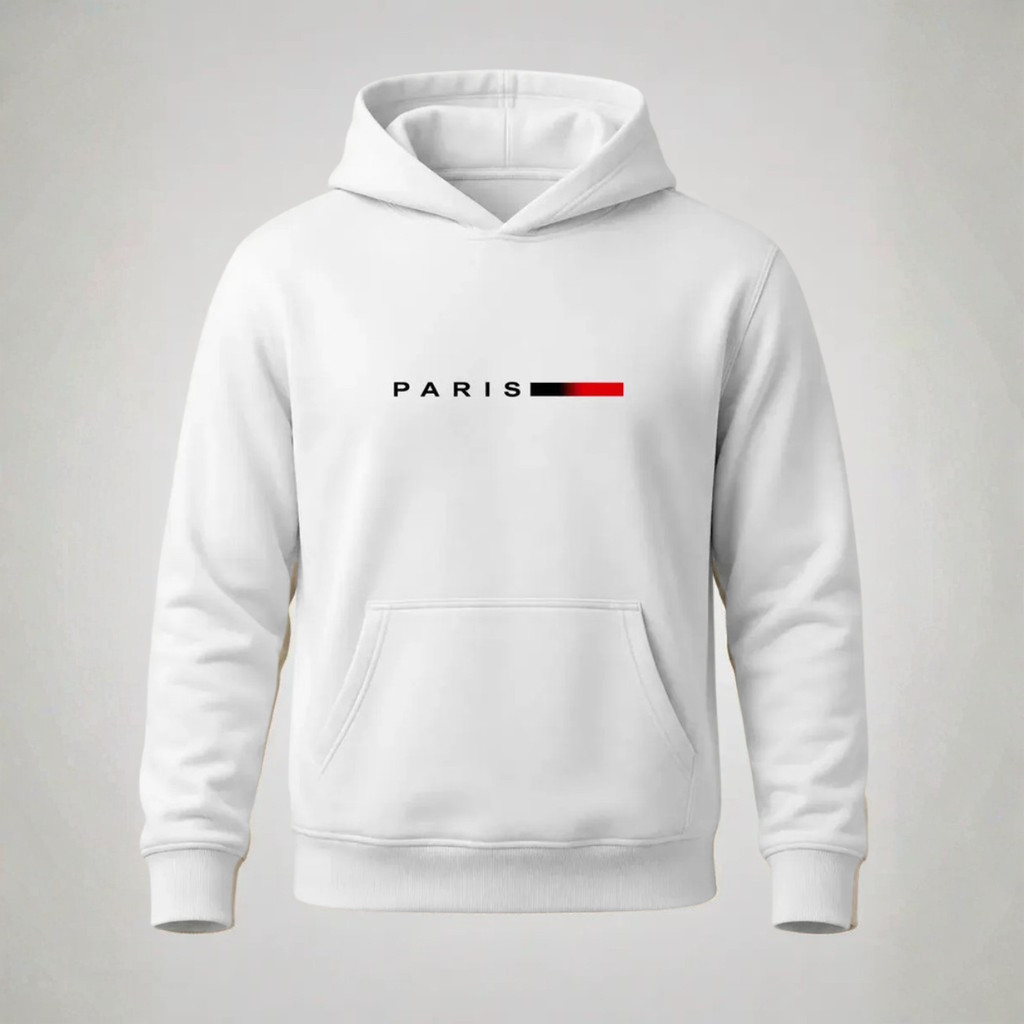 Moletom Masculino Canguru Confortável Algodão Flanelado Aesthetic Paris Capuz Prático Alta Qualidade