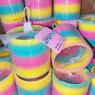 Crianças anel mágico primavera anel estiramento anel elástico brinquedo grande nostálgico colorido anel mágico puxar ane