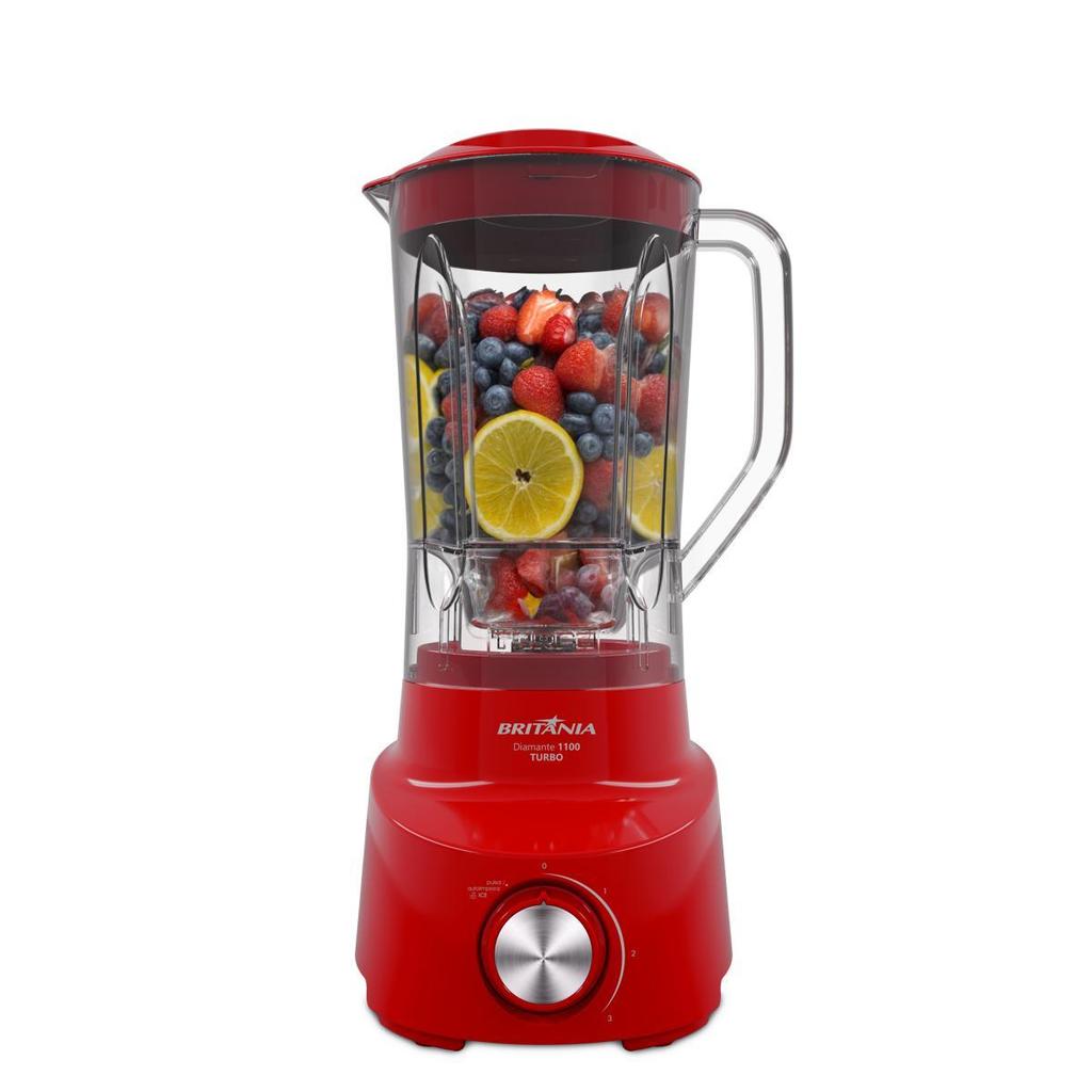 Liquidificador Britânia 2,6L 4 Velocidades Diamante 1100