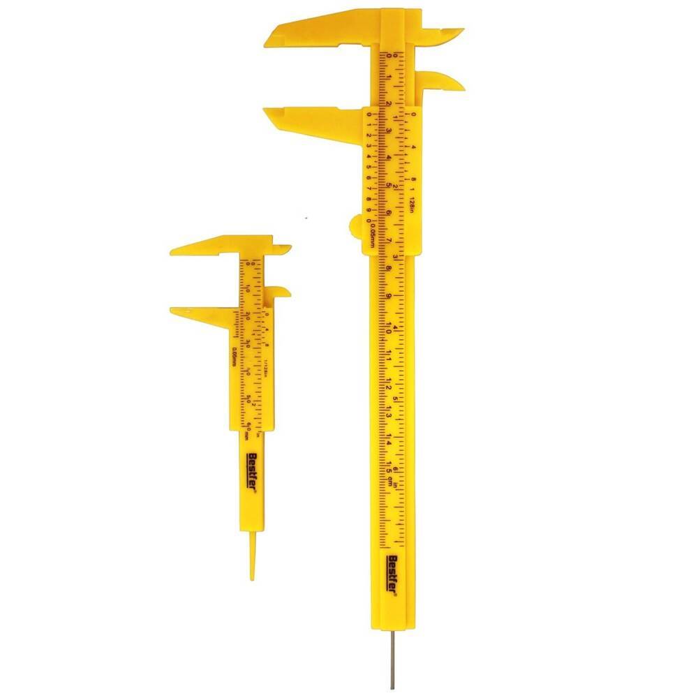 Paquímetro universal plástico 3" e 6" com 2 peças - BFH2375 - Bestfer