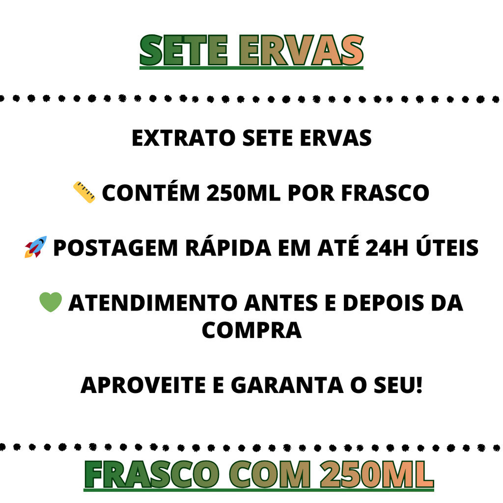 12 Extrato Sete Ervas 250ml - 100% Natural — imagem 2 de 2