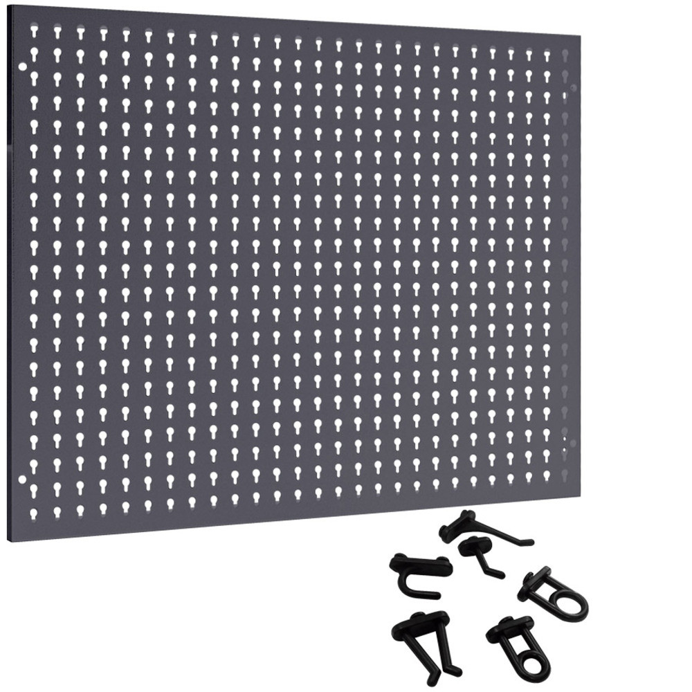 Painel para ferramentas metálico 725 x 575 mm com ganchos plásticos - Presto