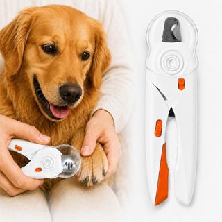 Cortador de unhas de cães e gatos, kit com alicate luminoso e lixa básica