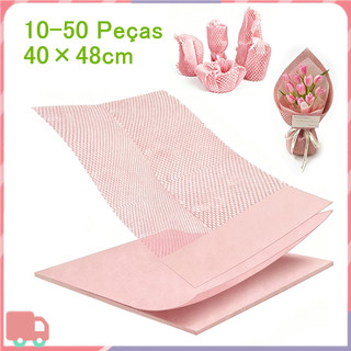 Rose 10-50 Folhas Papel Colmeia Kraft para Embalagem, Proteção de Produtos Envios, Papel de embrulho Floricultura