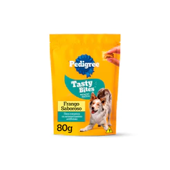 Snack Pedigree Tasty Bites Suculentos Macios Frango Cães 80g