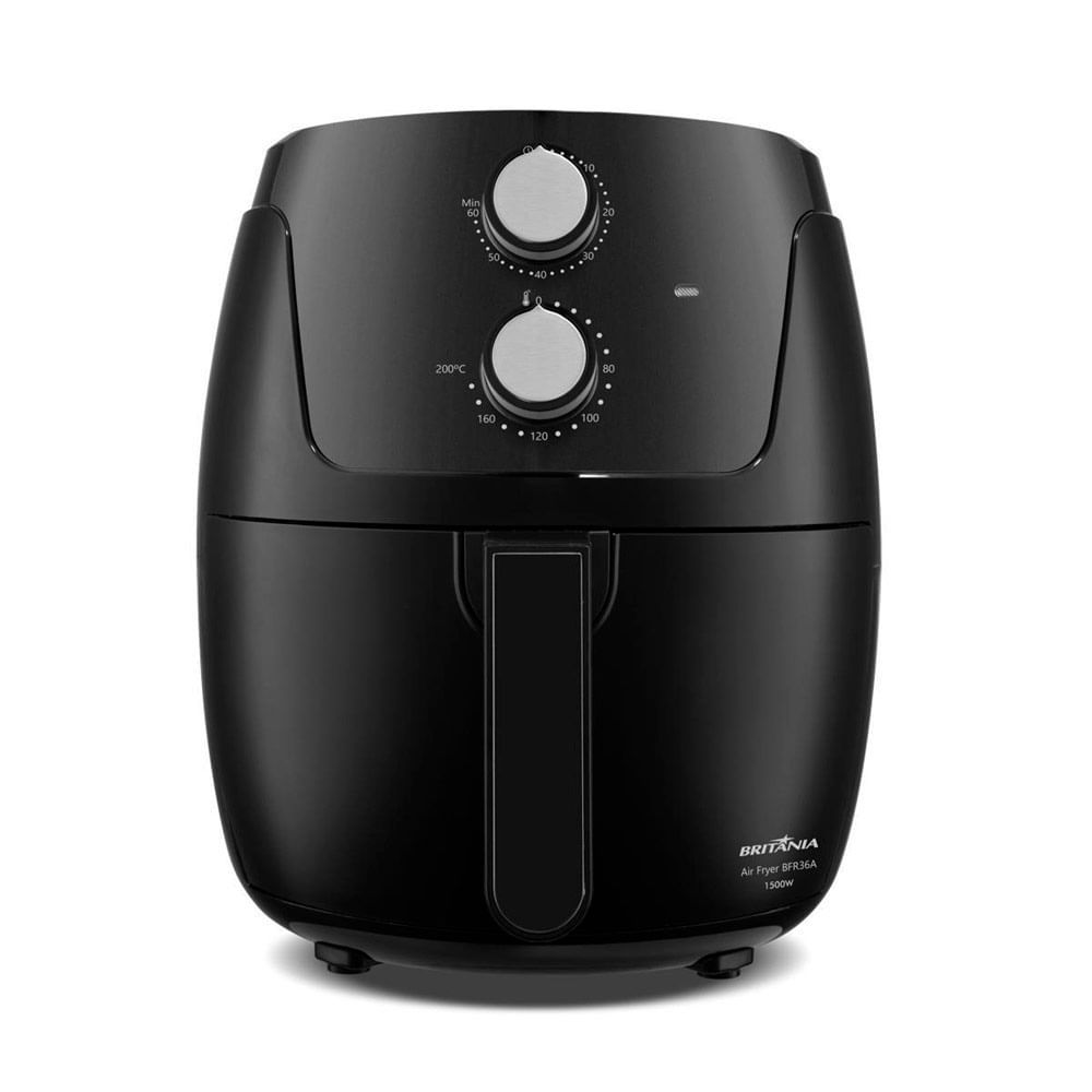 Fritadeira Air Fryer 4.2L 1500W Britânia Silverstone BFR36A Preta 127V