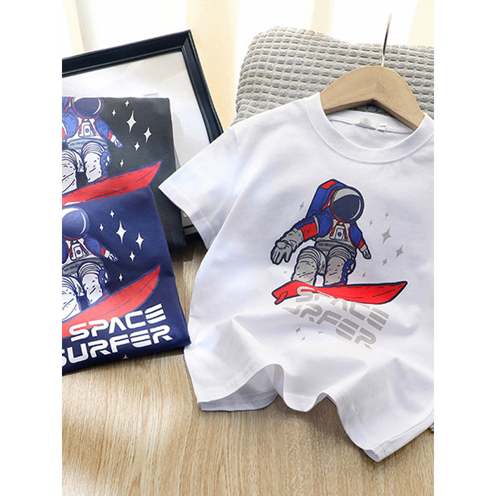 Grandes ofertas camiseta de comércio exterior ~ verão meninos moda manga curta camiseta crianças puro algodão em torno d