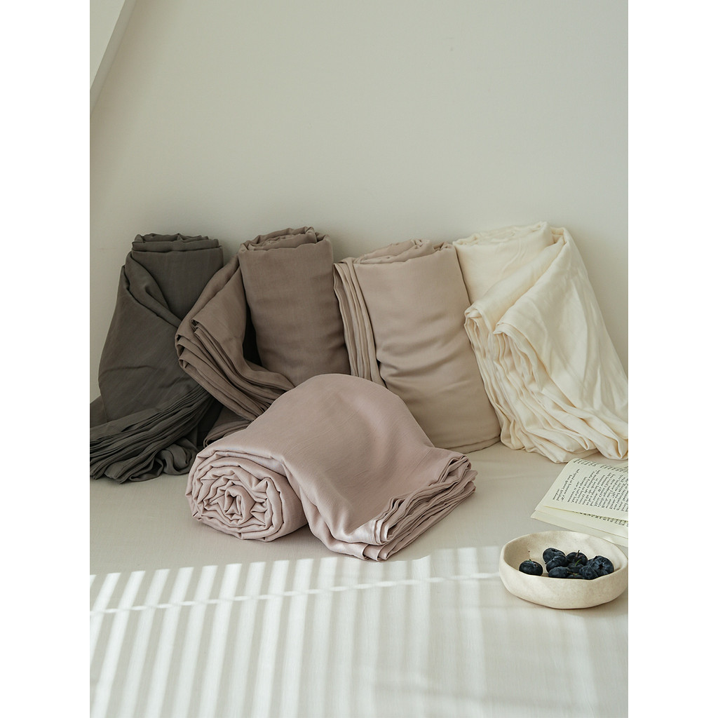 Simples cor sólida Tencel colcha capa única peça fosca Lyocell sozinho colcha capa nua dormir seda gelo único 150x200cm
