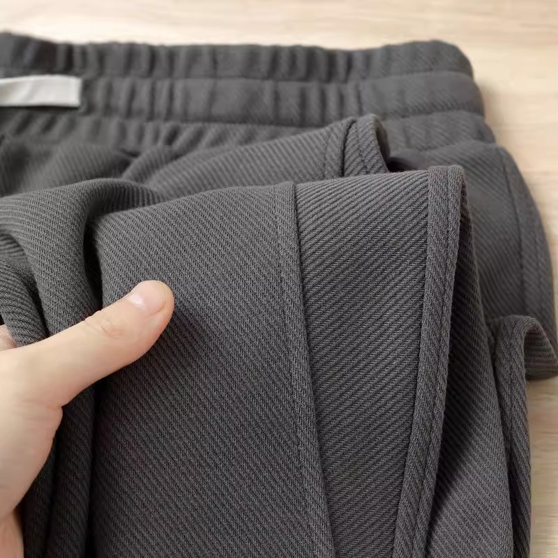 Calças esportivas americanas calças casuais masculinas sarja preta algodão Sweatpants primavera verão calças soltas masc
