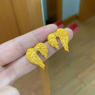 Novo chinês Retro asas de anjo brincos feminino vietnã areia ouro simulação ouro ouro ouro loja mesmo estilo brincos