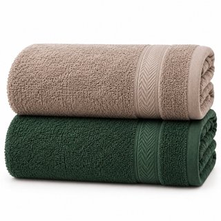 Kit Com 2 Toalhas de Banho 100% Algodão Grandes e Grossas. Tamanho 68x137CM, Com Cores Sortidas.