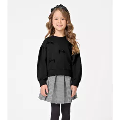 Conjunto Blusão com Saia Menina Trick Nick Preto