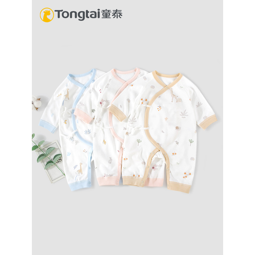 Tongtai primavera outono roupas para recém-nascidos Modal algodão macacão bebê desossado rendas roupa interior do bebê c