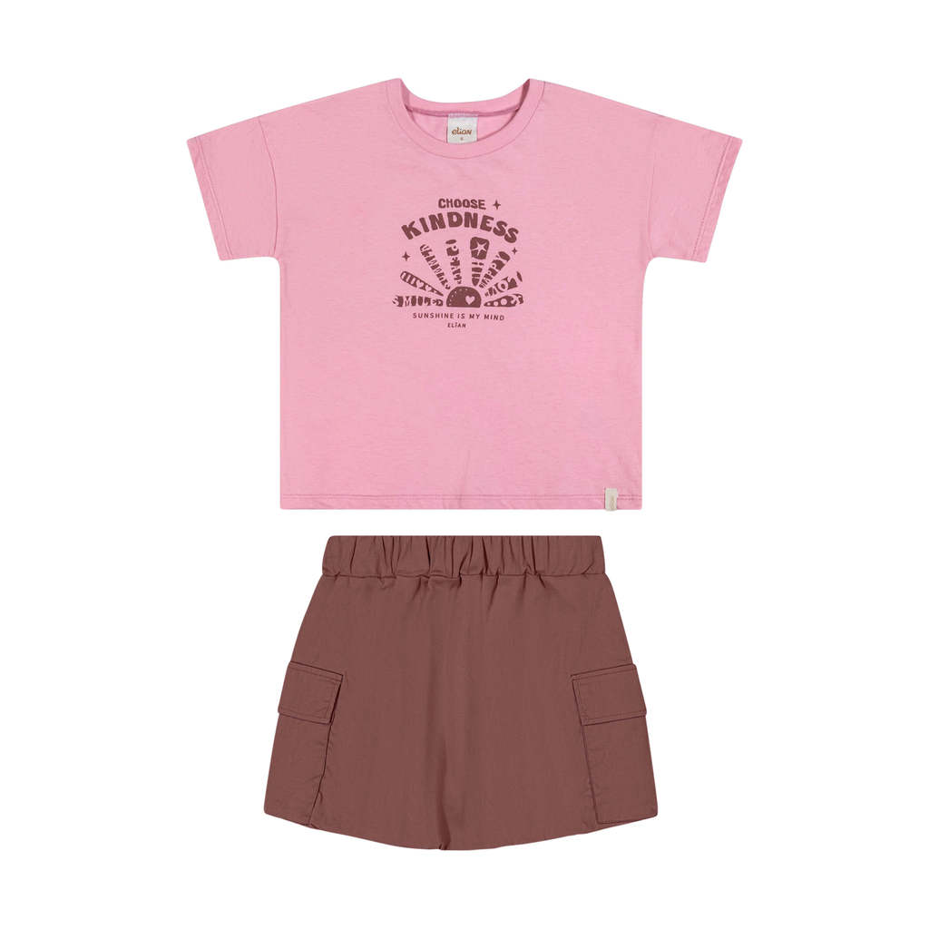 Conjunto Infantil Menina Sunshine Elian Rosa — imagem 2 de 2