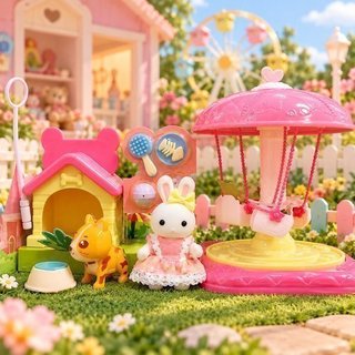 Brinquedo Casinha Parque Diversões Balanço Plástico Multicolorido Zoop Toys