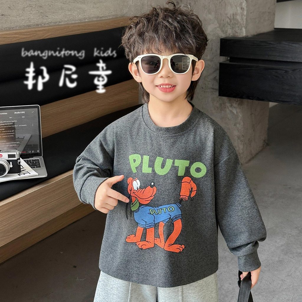 Meninos em torno do pescoço Bottoming camiseta 2026 primavera outono novo estilo crianças de manga comprida topo menino 