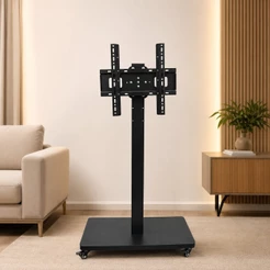 Suporte Móvel para TV 32 a 60 Polegadas Giratório com Rodízios Altura Regulável VESA 400x400 LE-3425