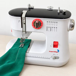 Mini Maquina de Costura Reta Zigue Zague Caseado Portatil Compacta Simples de usar Domestica acionada por Pedal
