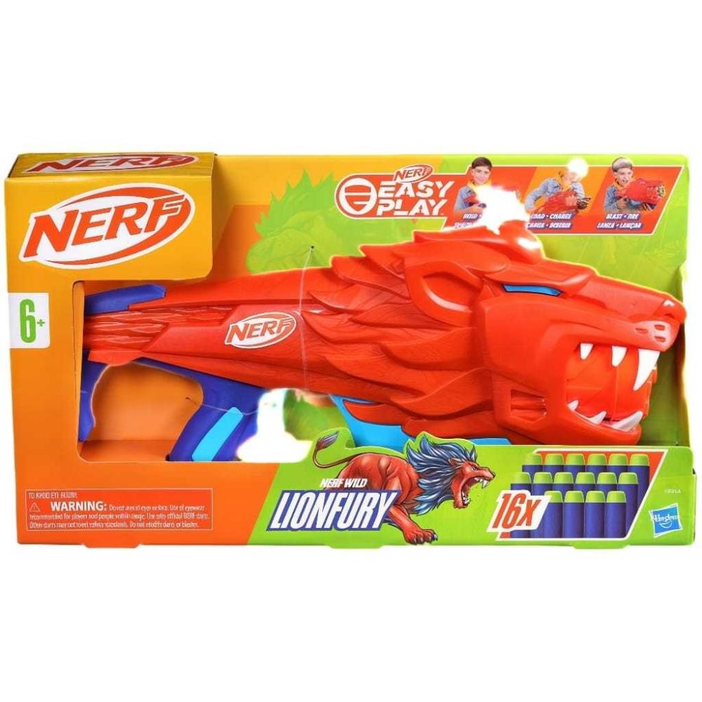 Brinquedo Nerf Wild Lion Fury 16 Dardos