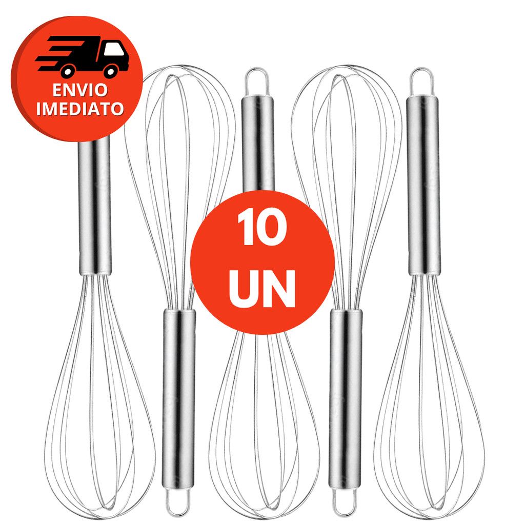 Kit Batedor Clara Manual Misturador Ovos Creme Inox Ferramenta Fouet Utensilio Cozinha Confeitaria