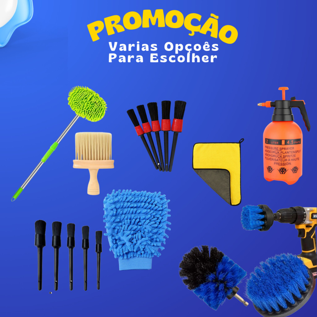 Limpeza Automotiva E Geral Ferramentas Para Limpeza Pincel Pano Escova