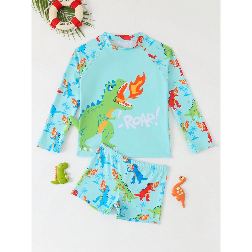 RWX VEST Conjunto Praia Infantil Dinossauro Divertido – Conforto e Proteção para os Pequenos! 2025 I3630