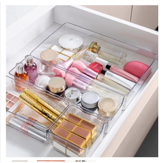 Conjunto 7 Organizadores Multiuso para Gavetas, Armários, Geladeiras Potes em Acrílico ANJIN em Oferta na Shopee