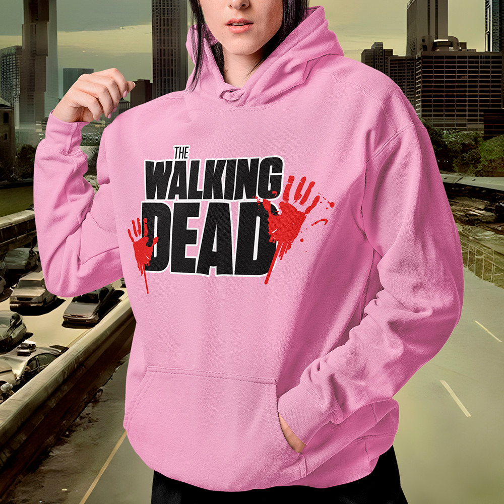 Moletom The Walking Dead Blusa De Frio Série TWD Unissex Casaco Com Capuz Flanelado Algodão Premium