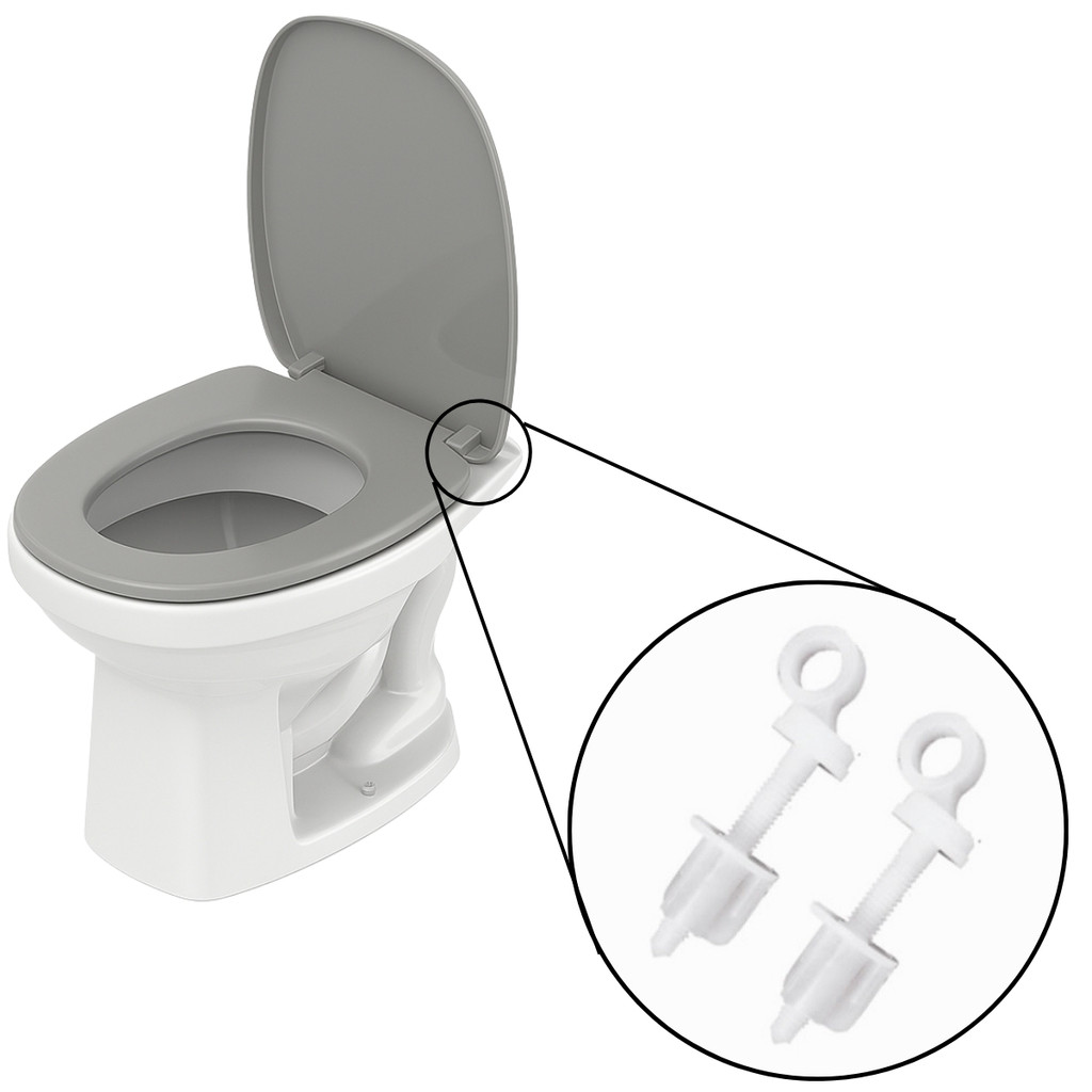 Kit Assento Sanitário Tampa Oval Soft Cinza Claro e Parafuso de Fixação Reposição Tampa de Vaso Banheiro Casa
