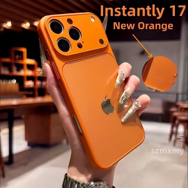 Capa De Telefone De Transformação Instantânea 17 Lente De Vidro De Janela Grande Protetora Laranja Para IPhone 17 Air 16 em Oferta na Shopee