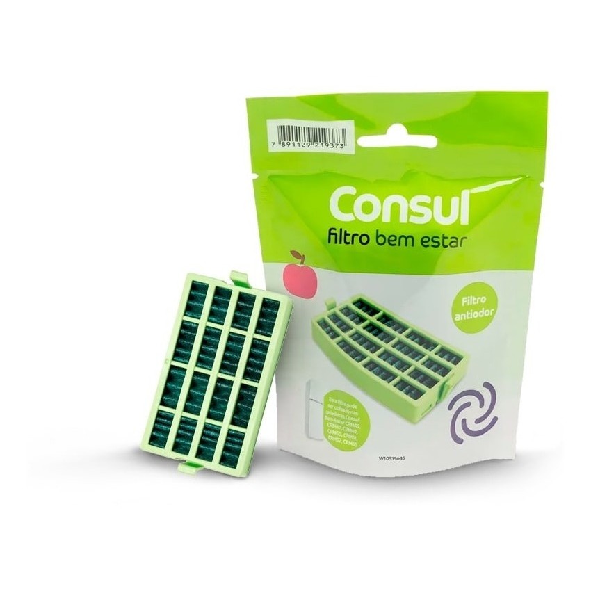 Filtro Bem Estar Desodorizador Geladeira Consul Brastemp CRM45/50/51/52/54/55 BRM49/50 W10515645 Original