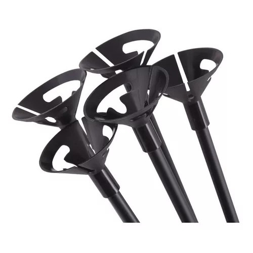 Kit 10 Varetas Preto 30cm Suporte Balão Bexiga Látex Balão Metalizado Festas Decoração