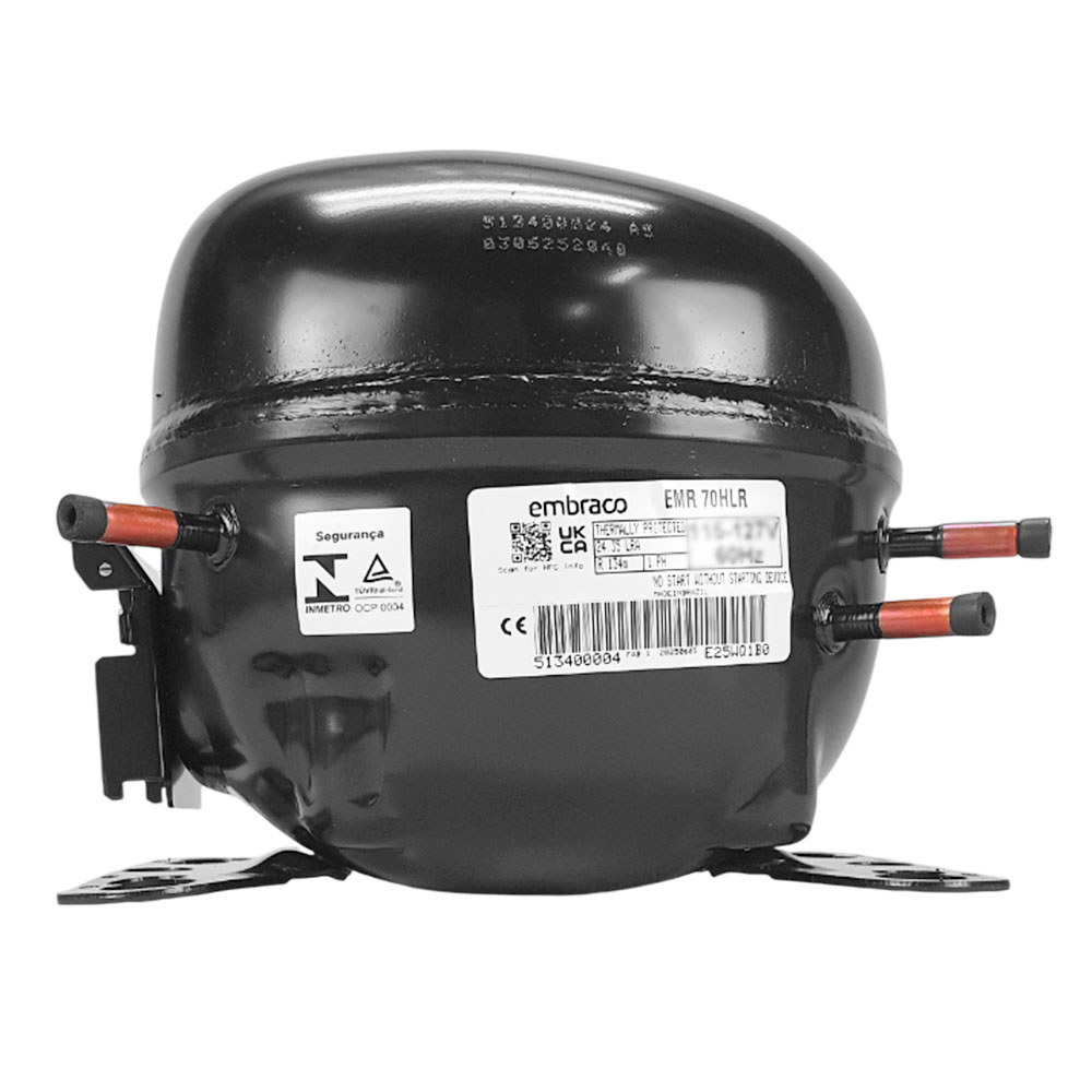 Motor Compressor Embraco 1/5 HP EMR 70 HLR 220V Gás R134