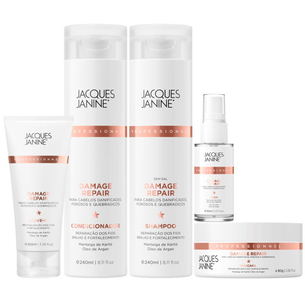 Kit Jacques Janine Damage Repair Shampoo + Condicionador 240ml Trio Hidratação Intensa em Oferta na Shopee