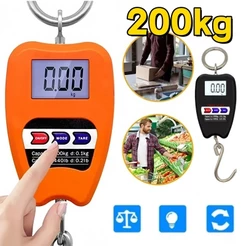 Balança Digital Suspensa 200kg Alta Precisão Gancho Profissional Bivolt De Pendurar
