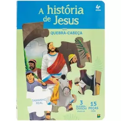 Livro Quebra-Cabeça | QC20X27 | Aventuras Bíblicas em Quebra-Cabeça: A História de Jesus