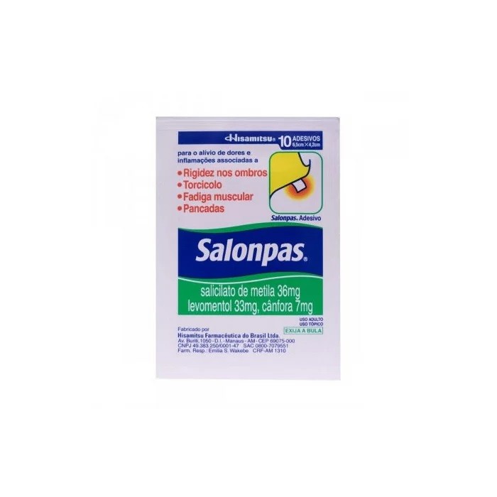 Salonpas Adesivo Tamanho Pequeno 10 Adesivos - Hisamitsu