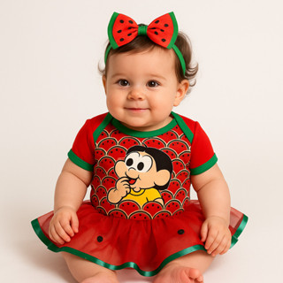 Body Bebê Infantil Menina Mêsversário Temático Magali Turma da Mônica Promoção em Oferta na Shopee