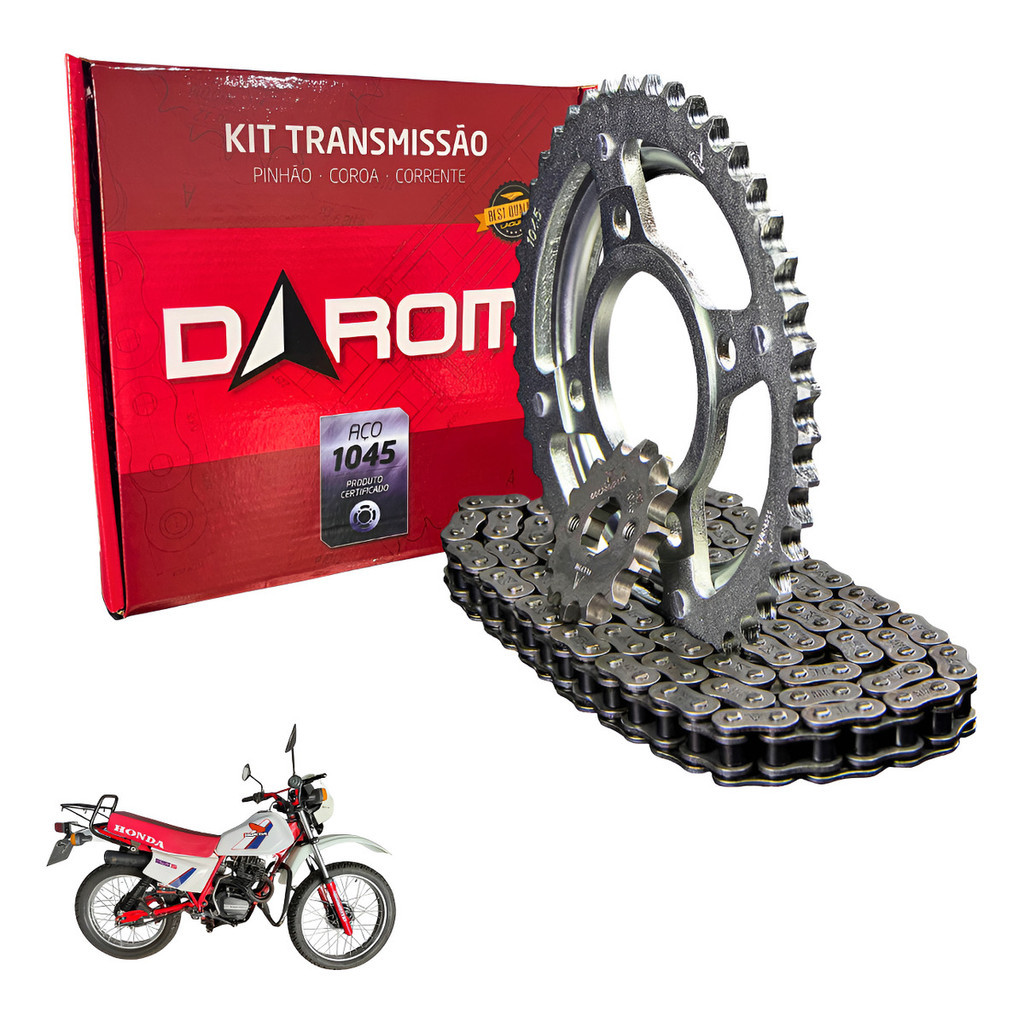 Kit Relação Xls 125 1986 A 1993 Aço 1045 Honda Transmissão em Oferta na Shopee