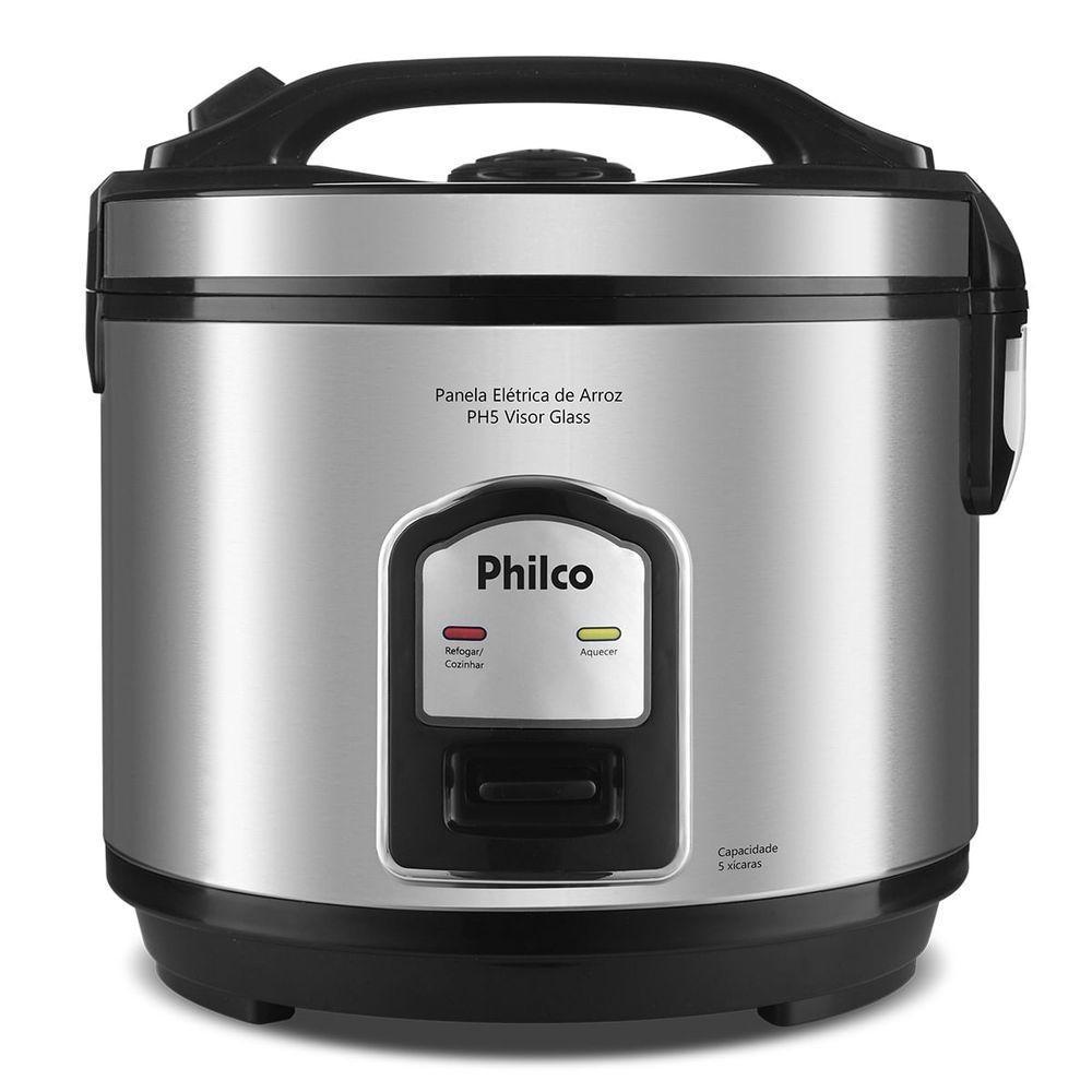 Panela De Arroz Philco 5 Xícaras PH5P Visor Glass Inox 110V em Oferta na Shopee