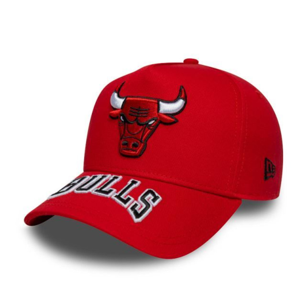 BONÉ NEW ERA 9FORTY A-FRAME CHICAGO BULLS NBA VERMELHO — ABA CURVA AJUSTÁVEL | O