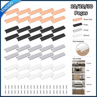 10/20/30 Puxadores Slim De Armario Retro,para Armários/gavetas/guarda-roupas/armários de armazenamento/gavetas
