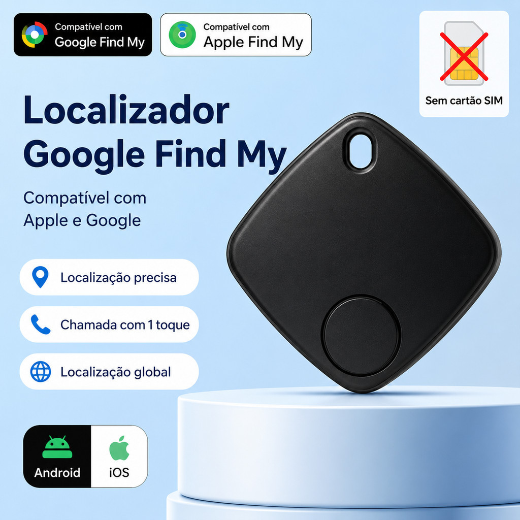 Tag Bluetooth Localizador Inteligente para Mochila Mala Carteira Chaves Compatível Buscar