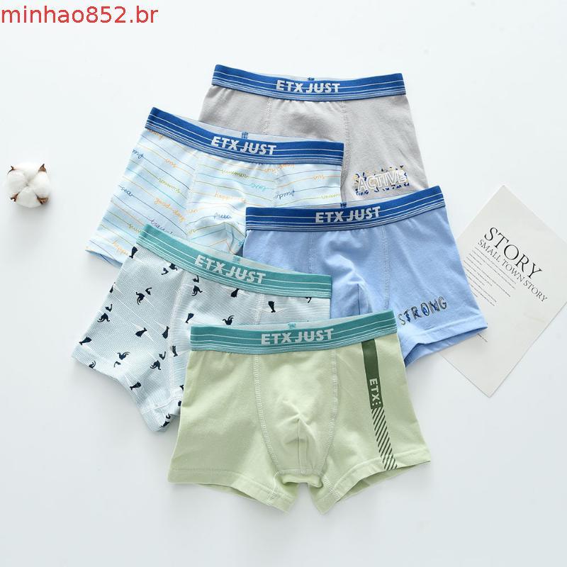 cueca infantil algodão cueca infantil menino algodão ETX Crianças Calcinha Algodão Meninos Boxers A Crianças Meninos Ca