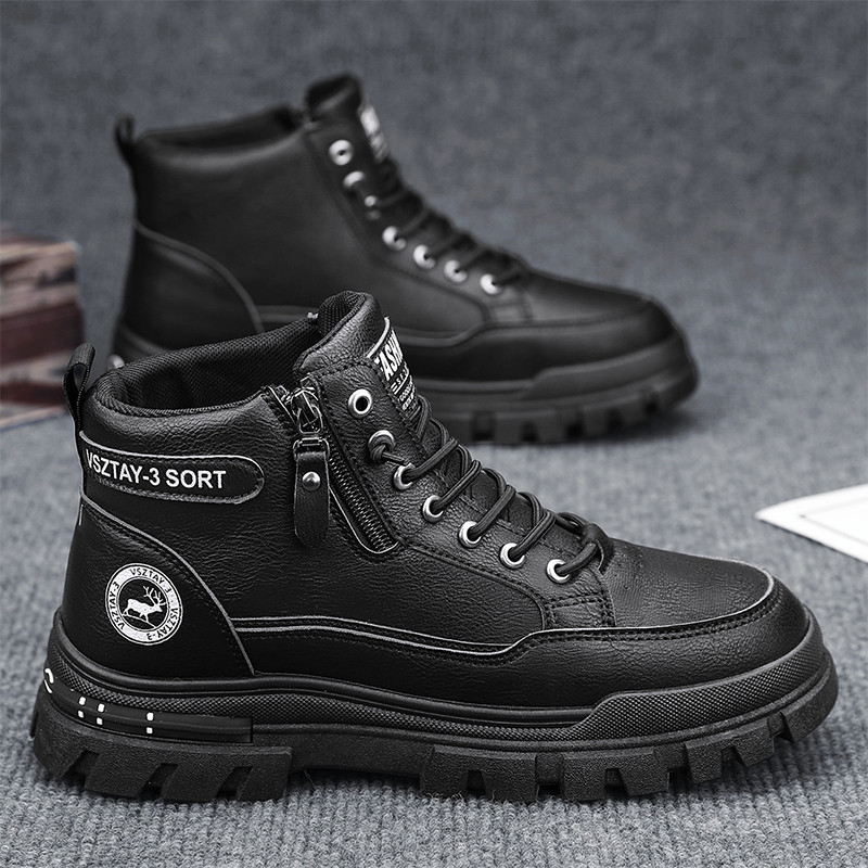 2026 Novo Estilo Sapatos Masculinos de Tamanho Grande 45 Sapatos de Cano Alto 46 Sapatos de Algodão Botas Masculinas Sap