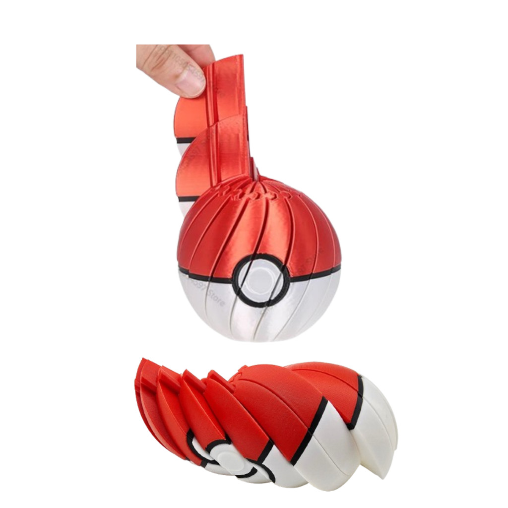 Brinquedo Fidget Pokébola Giratória - Antiestresse e Alívio da Ansiedade